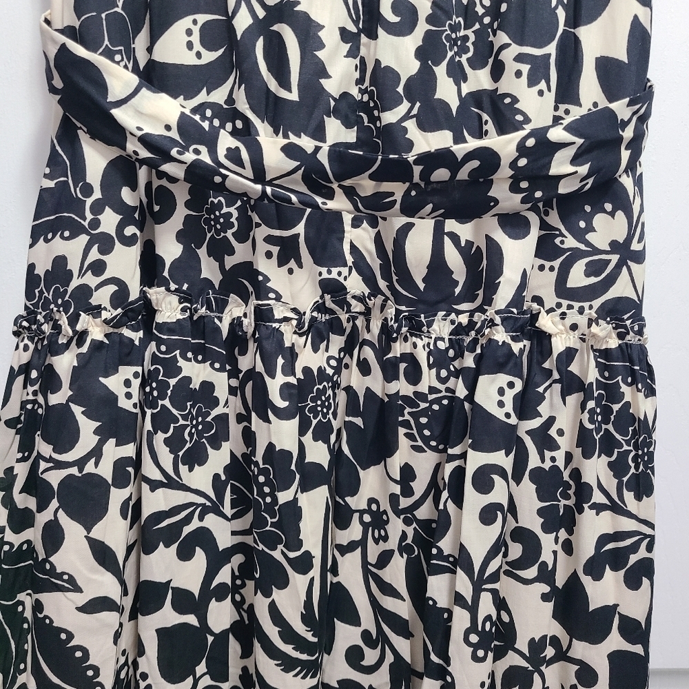 Ann Taylor Monochrome Floral Sleeveless Midi Dress 8P - Picture 16 of 16